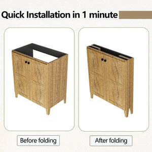 English Elm 30inch Floating Bathroom Vanity Wall Mounted Cabinet with Drawer Storage No Basin W3520P391061