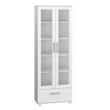 Manhattan Comfort Serra 1.0 Mid-Century Modern Bookcase White 75AMC6