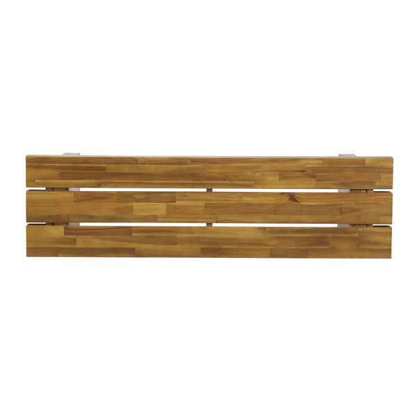 English Elm Christopher Knight Home® - NAHANNI Bench - Natural Acacia Wood Rustic Outdoor Slat Design, Durable 57" Wide Seating Charm 65663.00