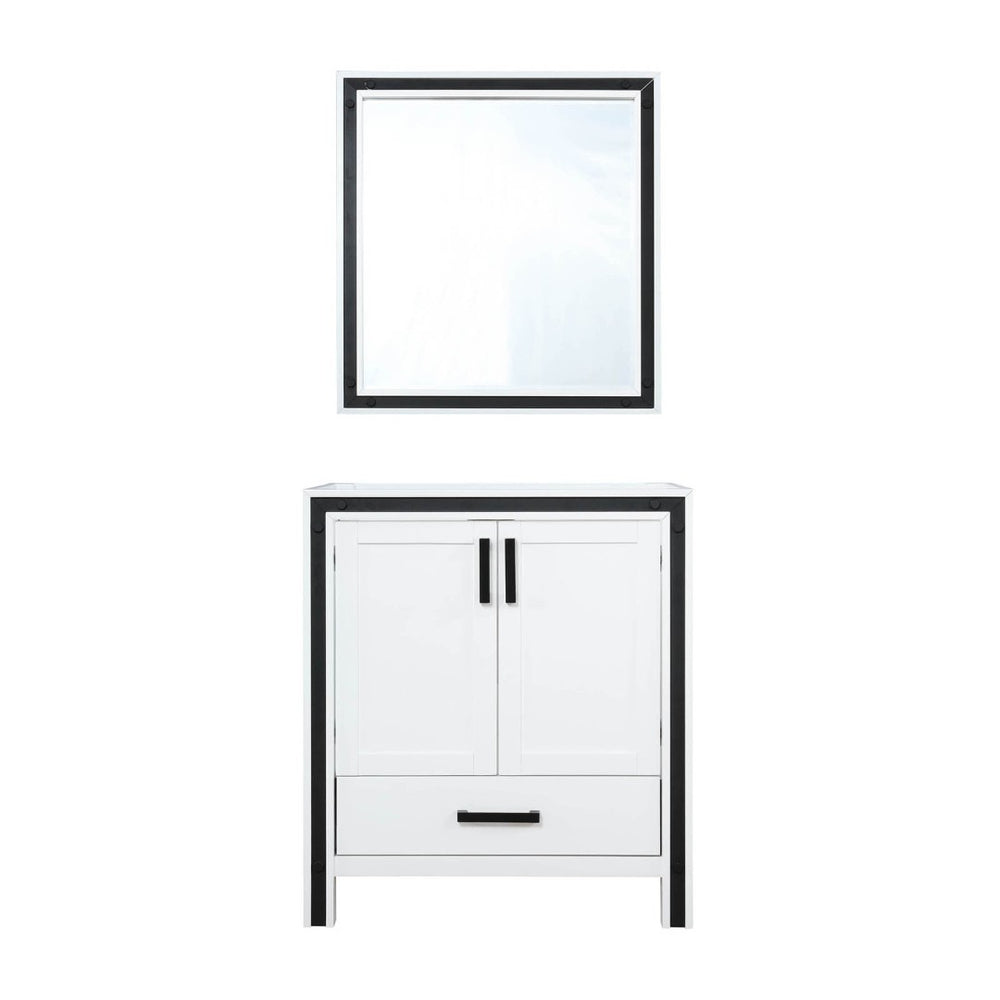 English Elm White Bath Vanity Set With Mirror - 30" W X 22" D, Classic Design & Ample Storage For Bathrooms B2731S00536-GIGA