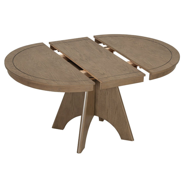 English Elm Trexm Rustic Farmhouse Extendable Dining Table Oak Veneer Drop Leaf Seats Six Espresso N715P399861P