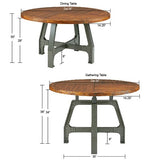 Lancaster Industrial Round Dining/Gathering Table