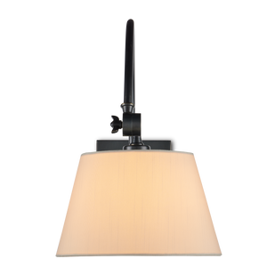 Ashby Bronze Swing-Arm Wall Sconce with Elegant Eggshell Shade - Classic Lighting for Any Room