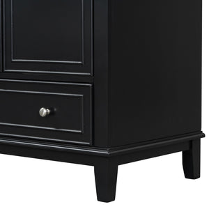 English Elm 30" Bathroom Vanity With Sink Combo - Modern Black Cabinet, Spacious Storage & Durable Design SY999606AAB-6