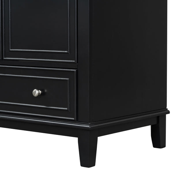 English Elm 30" Bathroom Vanity With Sink Combo - Modern Black Cabinet, Spacious Storage & Durable Design SY999606AAB-6