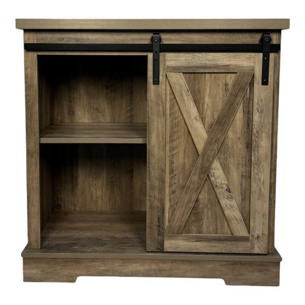 English Elm Sideboard Antique Gray Farmhouse Storage Cabinet with Sliding Doors 36.8" Buffet Table Durable Wood W1412P176887
