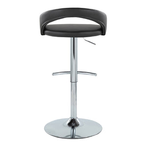 English Elm Adjustable Swivel Barstools Chrome Base Faux Leather Seat Kitchen Counter Set B202S01985