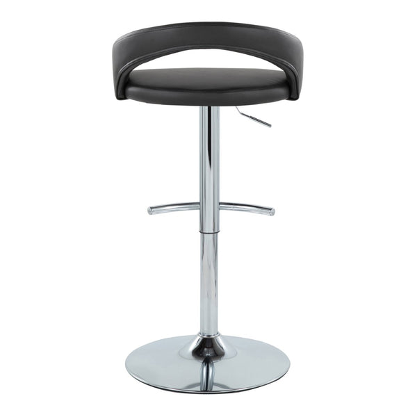 English Elm Adjustable Swivel Barstools Chrome Base Faux Leather Seat Kitchen Counter Set B202S01985