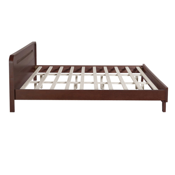 English Elm Christopher Knight Home® - Pine Solid Wood King Size Bed In Dark Walnut – Durable, Stylish, No Box Spring Needed, Easy Assembly N770P291026W_N770P291027W