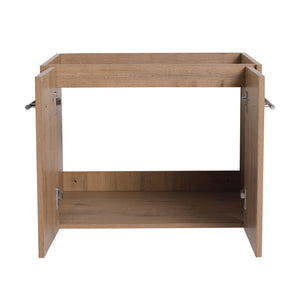 English Elm 24 Inch Floating Bathroom Vanity with Resin Sink, Soft-Close Doors, Wall-Mounted Storage, Modern Compact Design W999P188185