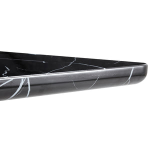 English Elm Modern modern simple luxury rectangular coffee table with sturdy base, easy-clean MDF, versatile use Black W1151S01395