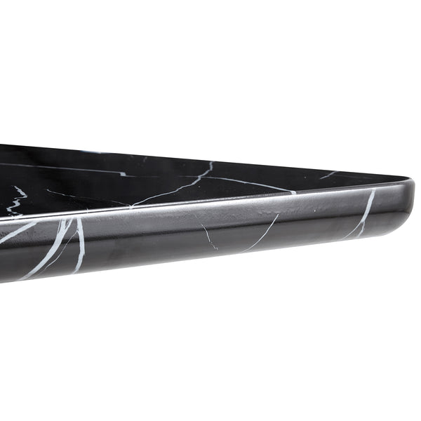 English Elm Modern modern simple luxury rectangular coffee table with sturdy base, easy-clean MDF, versatile use Black W1151S01395