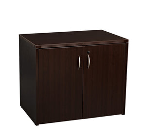 OSP Home Furnishings Napa Locking Two Door Storage Cabinet with Adjustable Shelf for Office or Workspace Espresso NAP-13-ESP