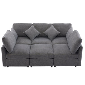 English Elm Swivel Barrel Accent Chair Chenille Tufted Round Club Seat for Living Room Lounge N719S002130E