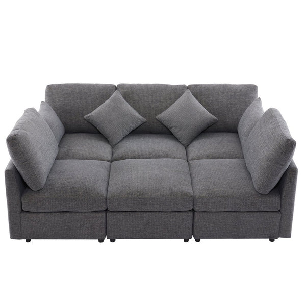 English Elm Swivel Barrel Accent Chair Chenille Tufted Round Club Seat for Living Room Lounge N719S002130E
