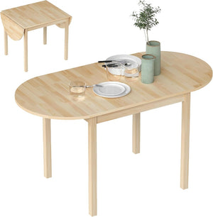 English Elm Dfw Solid Pine Drop Leaf Dining Table Expandable Space Saving Design for Small Homes W2301P425832