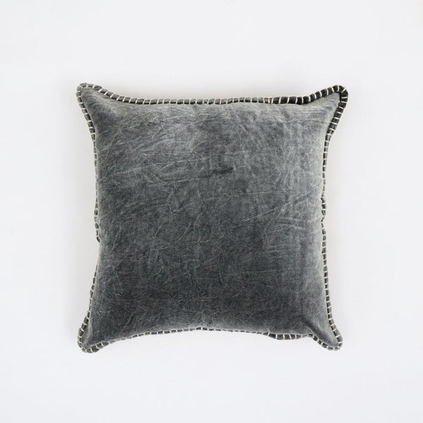English Elm Stonewashed Cotton Velvet Throw Pillow - Hand-Stitched Edges For Comfort & Style - 19X19" Accent B346P321251-GIGA