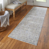 Feizy Rugs Celene Viscose/Polyester Machine Made Casual Rug Ivory/Tan/Gray 2'-6" x 8'