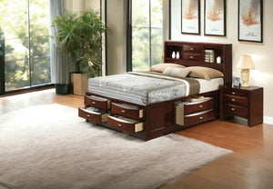 English Elm Ireland Espresso Finish Platform Bed With Ample Storage For Organized, Stylish Bedrooms B2726S00393