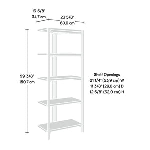 English Elm Bookcase, Versatile Brown-Finish Design With Durable Metal Frame For Modern & Rustic Interiors B356P367754