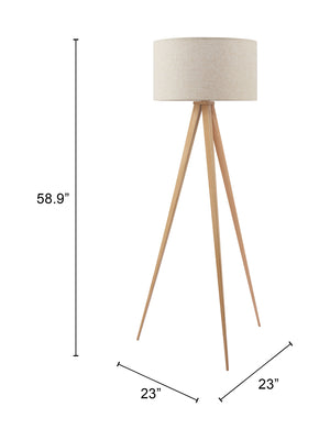 Zuo Modern Imperial Floor Lamp - Chic Beige & Natural Design For Modern Homes, Stylish Lighting Solution Beige Pvc,Steel 56183-zuo-modern