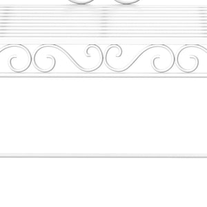 English Elm Outsunny 43" Elegant Metal Garden Bench, Durable Cream White Porch Seat For Patios, Pools, And More W2225P200872-GIGA