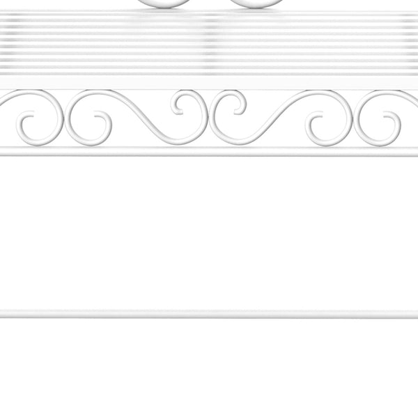 English Elm Outsunny 43" Elegant Metal Garden Bench, Durable Cream White Porch Seat For Patios, Pools, And More W2225P200872-GIGA