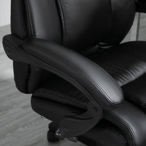 English Elm Vinsetto Executive High Back Office Chair - Pu Leather, Adjustable Height, Footrest & 360° Mobility W2225P217517-GIGA
