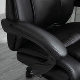 Vinsetto Executive High Back Office Chair with PU Leather, Adjustable Height & Footrest, Black