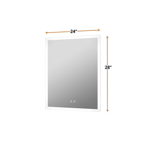 English Elm Aurorium Frameless Led Vanity Mirror with Defogger and Touch Controls for Spa Bathrooms B2731P478344