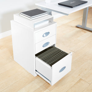 OSP Home Furnishings Metal File Cabinet White