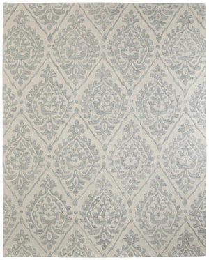 Feizy Rugs Belfort Hand-tufted Wool Rug - Timeless Floral & Botanical Designs For Elegant Home Décor Style Ivory,Gray Wool 8698a29fgry000f00