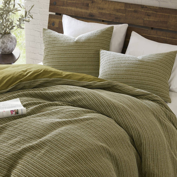 English Elm 3PCS King Comforter Set – Plush Washed Microfiber Comforter & Shams, Hypoallergenic 100% Poly Fill Luxury Green 11.5 L x 9.5 W x 9 H B035P341119