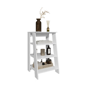 English Elm BATHBI 30" Ladder Shelf Organizer for Bathroom and Living Room – 4-Tier Space-Saving Modern Storage Rack White 34.7 L x 18.6 W x 3.2 H B070P242491