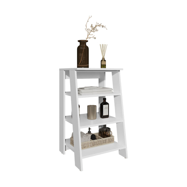 English Elm BATHBI 30" Ladder Shelf Organizer for Bathroom and Living Room – 4-Tier Space-Saving Modern Storage Rack White 34.7 L x 18.6 W x 3.2 H B070P242491