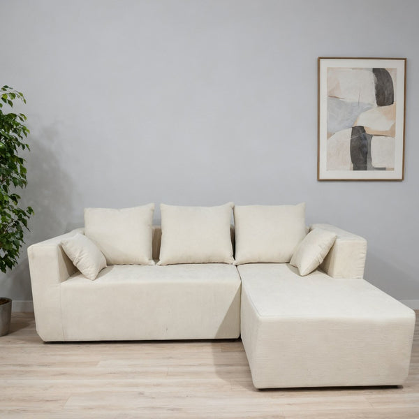 English Elm Combination Modular Linen Sectional Sofa with Memory Sponge Fill for Living Room Use W3064S00004