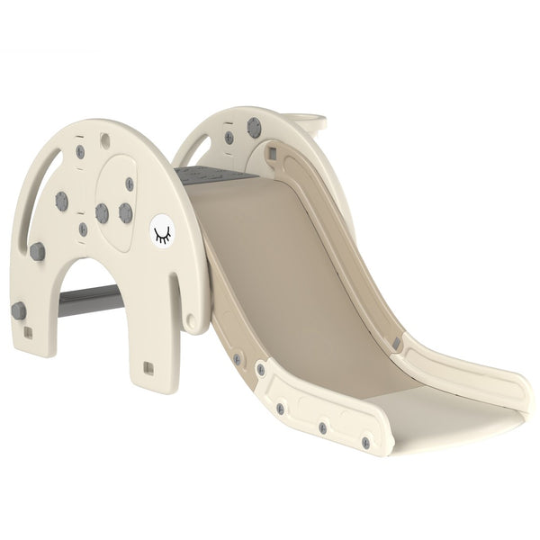 English Elm Qaba Elephant Toddler Slide Climber with Basketball Hoop for Playroom Fun W2225P229338