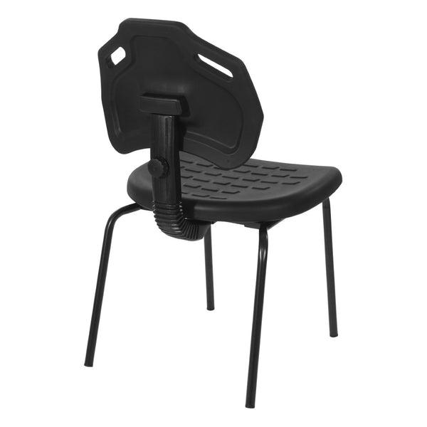 OSP Home Furnishings Armless Guest Chair Urethane Seat Ergonomic Office Reception Adjustable Back Support KH81391