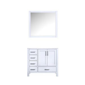 English Elm White Bath Vanity Set With Right Offset Sink, 34" Mirror, And Ample Storage For Modern Bathrooms B2731S00507-GIGA