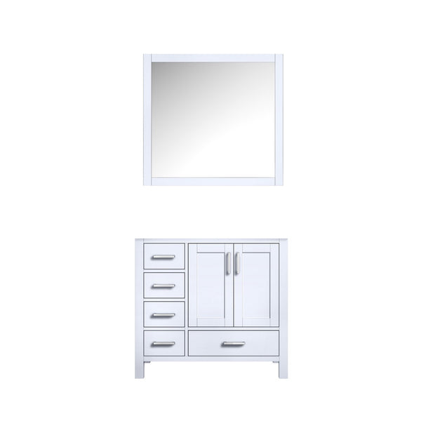 English Elm White Bath Vanity Set With Right Offset Sink, 34" Mirror, And Ample Storage For Modern Bathrooms B2731S00507-GIGA