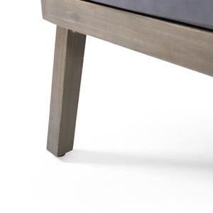 English Elm Christopher Knight Home® - Outdoor Acacia Wood Club Chairs with Cushions Dark Grey Set of 2 — Water‑Resistant Cushions, Open Slat Design, Durable 33.5" x 26" x 21.75" 66464.00DGRY