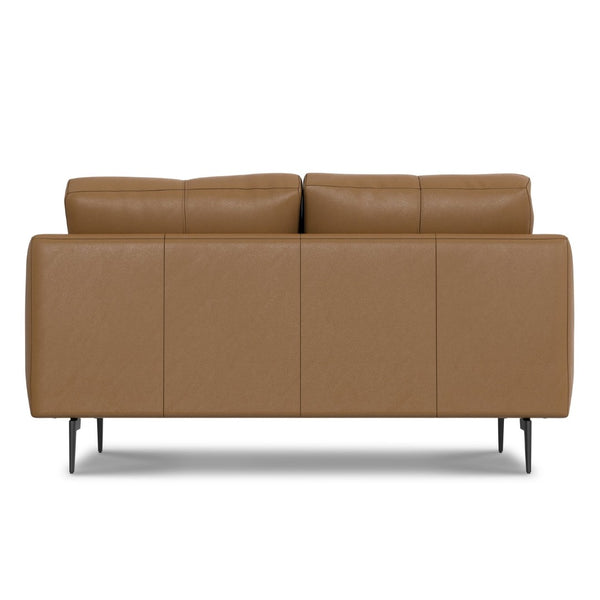 English Elm Stevens 60-Inch Genuine Leather Loveseat - Luxurious, Compact Comfort For Stylish Living Spaces B136P364281-GIGA