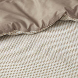 Clean Spaces Mara Casual 3 Piece Cotton and Rayon from Bamboo Blend Waffle Weave Duvet Cover Set CSP12-1478 Taupe