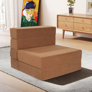 English Elm Folding Floor Sofa Bed with Five Section High Density Foam for Dorms and Small Spaces T5880P498066