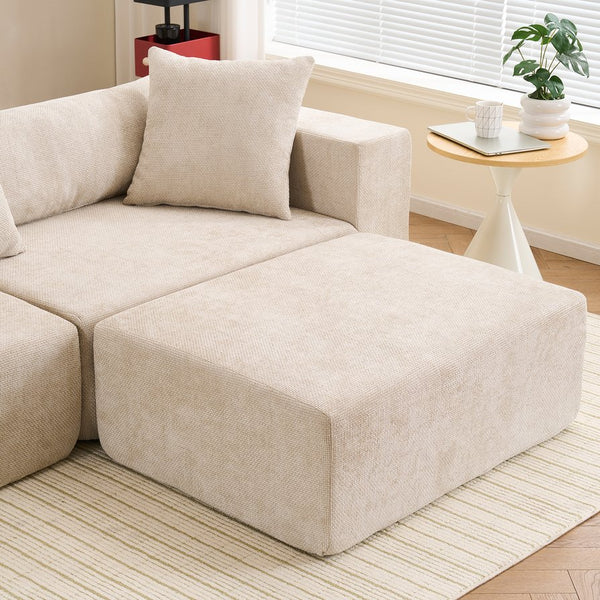 English Elm Modular L-Shaped Lounge Chair & Cloud Sofa – No Installation, Deep Seat Comfort For Living Rooms & Bedrooms W2012S00010