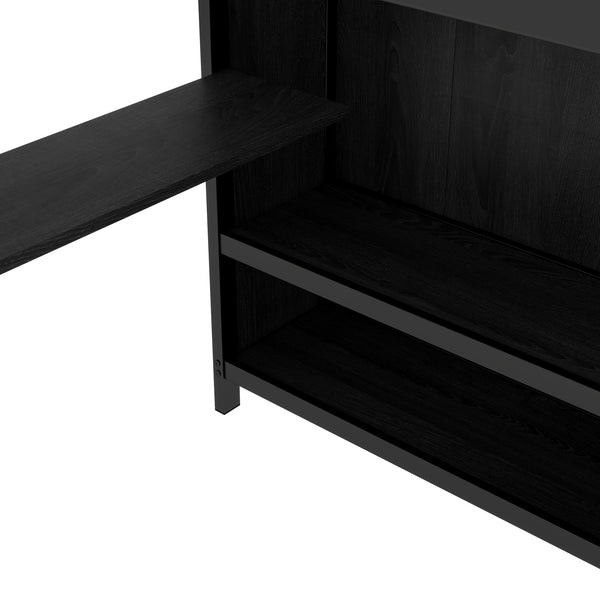 English Elm Full Xl Over Twin Metal Bunk Bed With Foldable Desk, Led Closet & Noise Reduction - Space Saver! W1580S00113