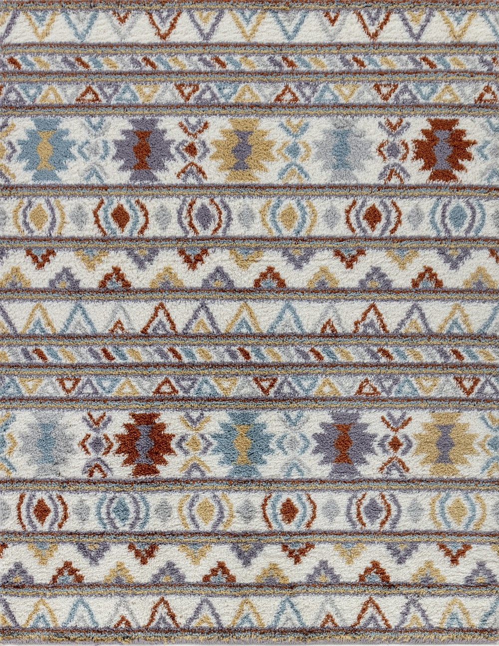 English Elm Loft Shag Ivory Area Rug - 5'3" X 7' Plush Comfort, Durable, Stain-Resistant, Family-Friendly Design B186P181111