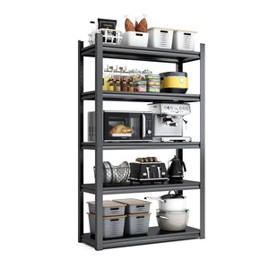 English Elm 72"H Heavy-Duty 5-Tier Metal Shelving Unit - Adjustable Industrial Storage Rack For Garage & More! T2398P160409