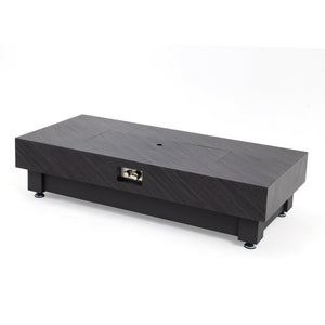 English Elm 60-INCH Modern Fire Pit Table with Stainless Steel Burner, Rain Cover, Propane Heater for Patio Gatherings Black,Stone Gray W3131P333709