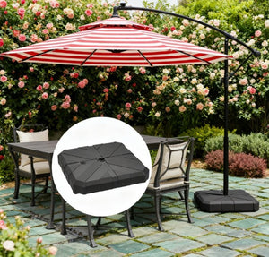 English Elm Heavy Duty Hdpe Fillable Cantilever Umbrella Base for Patio Deck Poolside Use T3971P427555